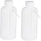Rinse Bottle 2pcs Side Wash Bottle with Wide Mouth and Dropper Dispensing for Laboratory, Plastic S Bottle for Overall