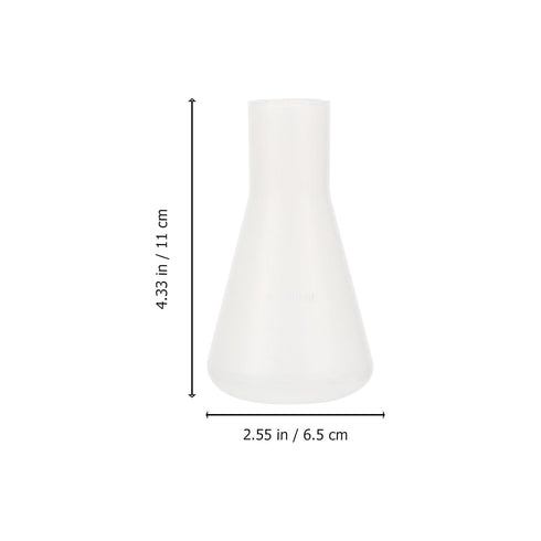 ULTECHNOVO Erlenmeyer Flasks, 10pcs Plastic Conical Flask Lab Flask with Scale Narrow Mouth Erlenmeyer Flask for Laboratory School Experiment Science