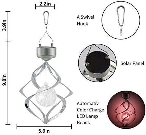 Solar Lights Outdoor Yard Decorations Wind Chimes Lights LED Colour Changing Hanging Light for Design Decoration for Garden, Patio, Balcony,Lawn Birthday Gifts for Mom by AMWGIMI