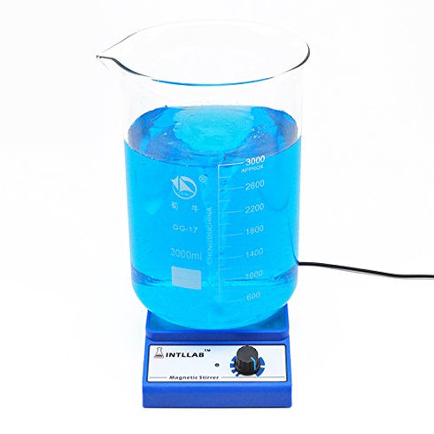 Magnetic Stirrer Stainless Steel Mixer with Stir Bar, Max Stirring Capacity: 3000ml (No Heating)