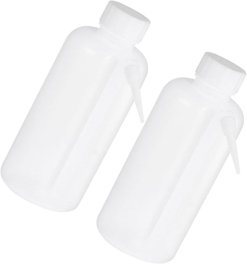 iplusmile 2Pcs Plastic Wash Bottle Wide Mouth Wash Bottle Safety Squeeze 500ml