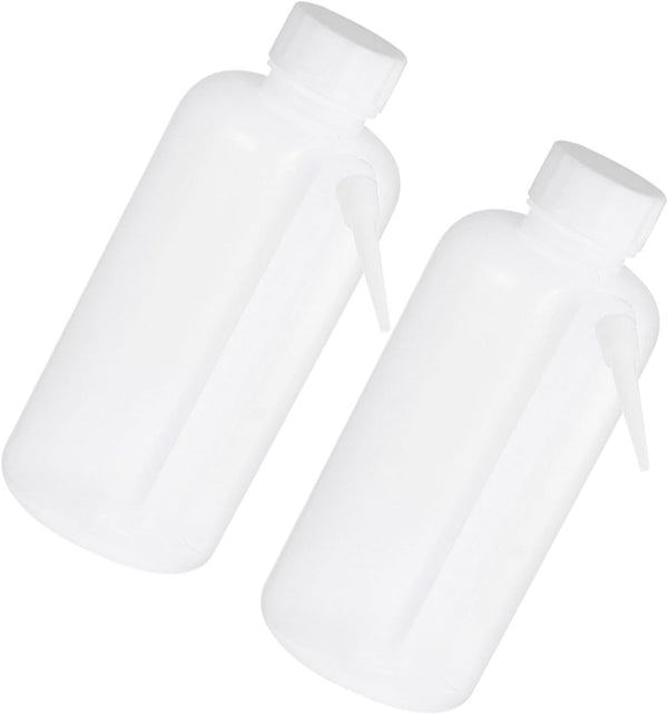 iplusmile 2Pcs Plastic Wash Bottle Wide Mouth Wash Bottle Safety Squeeze 500ml
