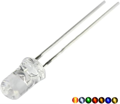 Vrabocry 100 3mm 3V 20mA 29mm Bulb pcs Warm White LED Diode Lights Clear Round Transparent DC Long Lead Lighting Lamps