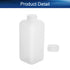 Bettomshin 10Pcs Narrow Mouth HDPE Reagent Bottle, 250mL/8.45oz Square Plastic Lab Chemical Bottle, Leak Proof,