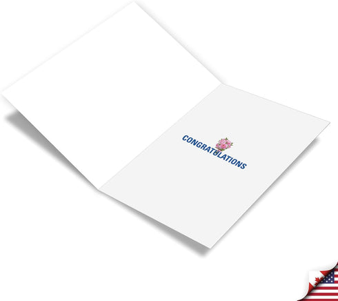 NobleWorks Happy Graduation Card with Envelope - High School or College Congratulations Notecard (Grad C3532GDG)