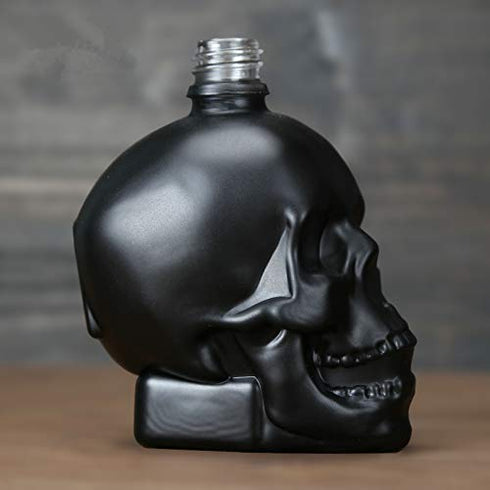 Tvoip Glass Dropper Bottle 2OZ/60ML Skull Shape Bottle for Halloween, E Liquid, Essential Oil with Pipette