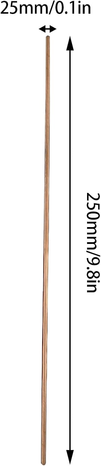 Copper Welding Rod: 20Pcs Selffluxing Phosphor Copper Round Brazing Rods for Low Temperature Welding (250 x 2.5mm)