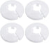 Wall Flange Cover Collars: Plastic Radiator Pipe Collars, 4 Pieces for Water Pipe Drain Line Flange Decoration (12)
