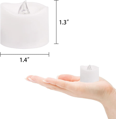 12 Pack Timer Tea Lights Candles, Battery Operated Flameless Flickering Tealight for Halloween Decor