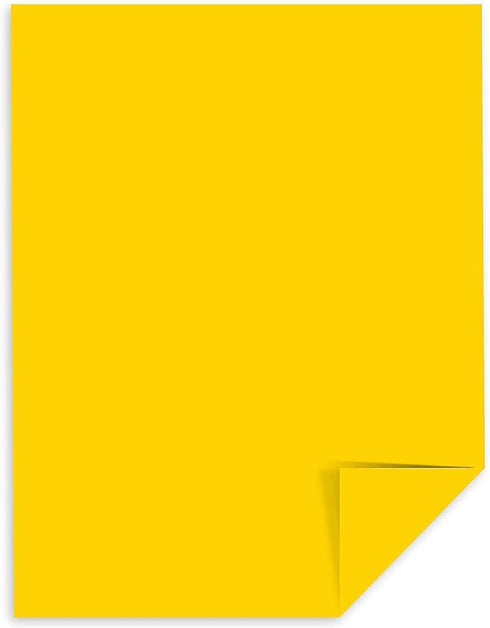 Neenah Paper Color Paper, 24lb, 8 1/2 x 11, Solar Yellow, 500 Sheets