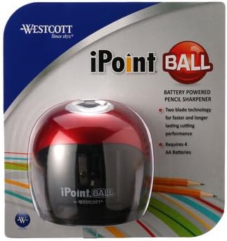 Westcott iPoint Ball Pencil Sharpener, Battery Operated
