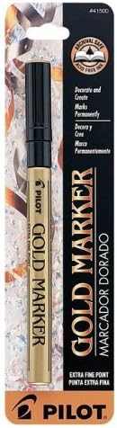 5-PACK(41500) Pilot Gold Metallic Permanent Paint Marker, Extra Fine Point