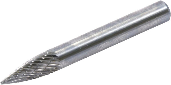 Forney Tungsten Carbide Burr, 1/4-Inch Shank, Tree Pointed, Dark Grey