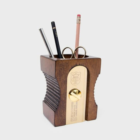 Suck UK Wood Pen Holder & Pencil Holder | Office Desk Accessories & Organizer, Dark