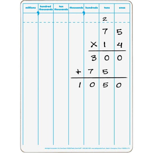 Multi-Digit Computation Dry Erase Board Set, 6 Boards
