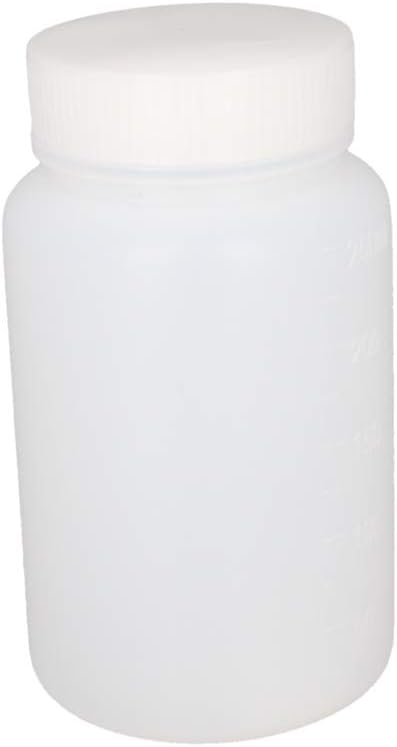 5pcs 8.45oz/250ml Plastic Bottles, Wide Mouth Laboratory Reagent Polyethylene Storage Container
