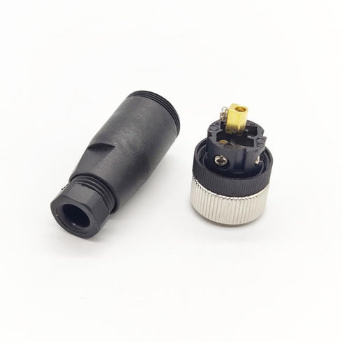 2Pcs M12 5 Pin Female Circular Connector, IP67 Waterproof A Code Industrial Connector for PG7 Cable 125V 4A AC/DC