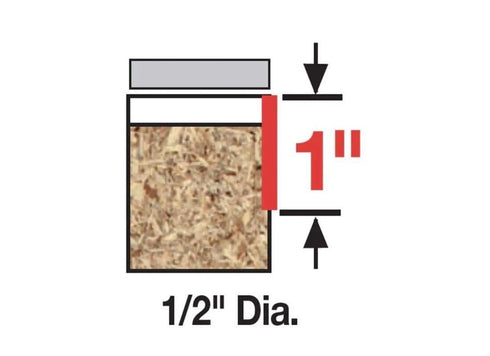 1/2" 1/4" DR50102 Diablo Flush Trim Router Bit with Top Bearing - Cuts Hardwood, Softwood, Plywood, Composite Materials