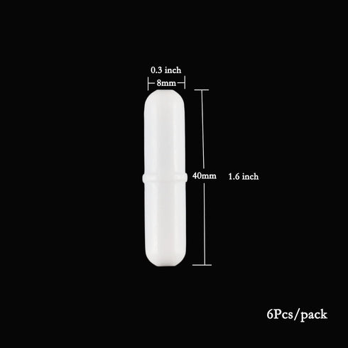 6Pcs PTFE Magnetic Stirrer Bar, 40mm/1.57 inch Magnetic Stir Bar