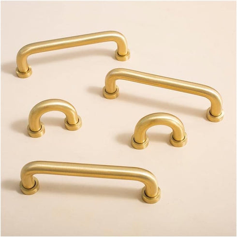 SZOMH 2.52"-15.74" Cabinet Handles Nordic Brass Long Furniture Handles Wardrobe Kitchen Cupboard Cloakroom Bedside