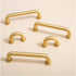 SZOMH 2.52"-15.74" Cabinet Handles Nordic Brass Long Furniture Handles Wardrobe Kitchen Cupboard Cloakroom Bedside