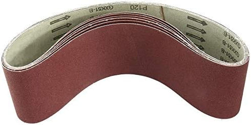 4 x 36 Inch Sanding Belts, 5 Pack Mix of 320/400/600/800/1000 Grits for Woodworking and Metal Polishing