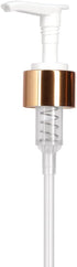 JUVITUS 8 oz Clear Cylinder PET Bottles with Gold Lotion Pump, 12 Pack