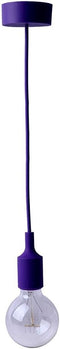 Lightingsky Colorful E26 Silicone Ceiling Lamp Holder DIY Textile Ceiling Light Cord Pendant
