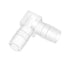 Quickun 3/8" Hose Barb 90 Degree Elbow L Fitting, Plastic 2 Way Equal Barbed Joint Splicer (Pack of 5)