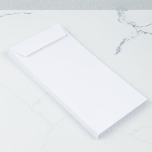 LUXPaper Open End Envelopes | Peel & Press | 6" x 11 1/2" | White | 70lb. Text | 50 Count