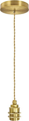 1-Light Gold Pendant Light Kit Mini Pendant Lights Cord 4.92ft Adjustable E26