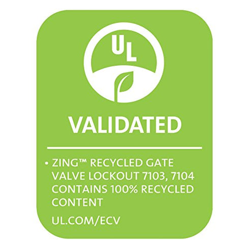 Zing Green Products RecycLockout Gate Valve Lockout, USA Made, Recycled Plastic, 1 to 2.25 Inch