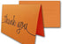 CutCardStock Thank You Note Cards & Envelopes, 25 Cards and Envelopes, Orange Fizz