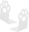 Cat Paw Metal Bookends Hollow White Holders for Study Desk and Shelves