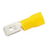 Baomain 1/4" Male Quick Disconnects - Vinyl Insulated Spade Wire Connector Electrical Crimp Terminal 12-10 AWG (Pack of