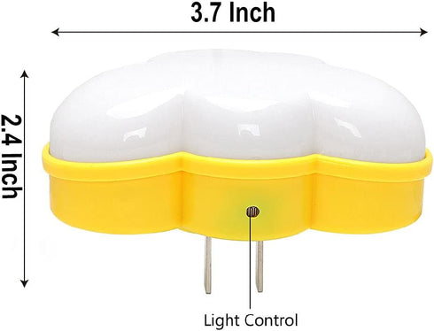AUSAYE Sensor LED Night Light Plug-in Night Lights for Kids Adults, Cute Dream Lighting Wall Lamp Cloud NightLight