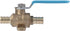 SharkBite 1/2 Inch Crimp Ball Valve with Mounting Tabs and Drain, Brass Plumbing Fitting for PEX Pipe
