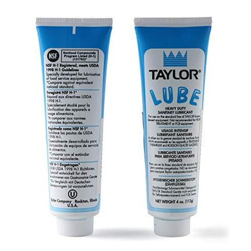 1 4 Oz. #47518 x Taylor Blue Lube Tube, Food Safe Grease Sanitary Lubricant for O-Rings, Gasket, Mixer & Soft Serve