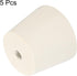 MECCANIXITY Rubber Tapered Plug 28mm to 37mm with 8mm Hole, White Test Tube Bungs (5 Pieces)