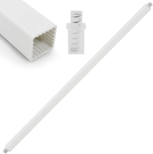 Durable Plastic Wall Mounted Replacement Towel BAR 24" Rod with Spring Loaded Ends