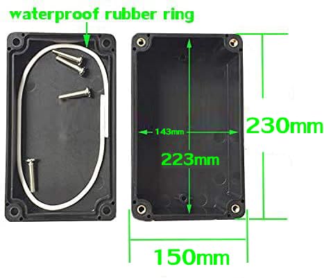 DIY Electrical Box, Universal Junction Box, Dustproof Waterproof IP65 ABS Plastic, with 4pcs M16 Cable Gland,
