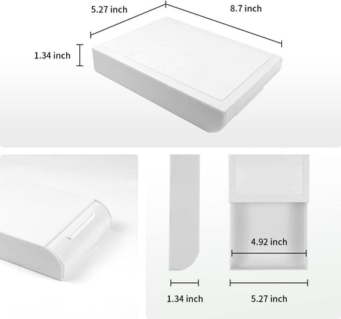 YOOUSOO 2 Pack Under Desk Drawer Organizer, Slide Out Pencil Holder, Plastic Desk Accessories, Self-Adhesive