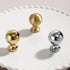 SANCHAKOU 2 Pack Brass Cabinet Knobs Bedside Table Round Shoe Cabinet Bright Gold Cabinet Door Handle Wardrobe Cabinet