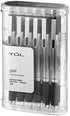 TUL GL1 Retractable Gel Pen, Needle Point, 0.7 mm, Gray Barrel, Black Ink, Pack of 12