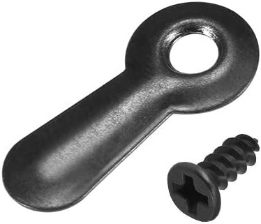 uxcell Frame Turn Button, 3/4" Metal Ridged with Screws for Hanging Pictures, 30 Pcs (Black)