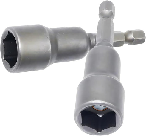 5Pcs Power Nut Driver Set, 1/4 Inch Hex Shank, Magnetic Quick Change Socket Adapter