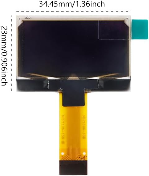JESSINIE 2pcs 1.3" 128x64 SH1106 I2C White Blue OLED Display LCD Screen, Driver, SPI Interface, for DIY Projects