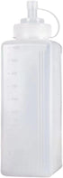 IEUDNS Bottle Ketchup Honey Dispenser Wide Mouth with Lid Refillable Reusable Ketchup Bottle