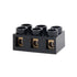 2pcs 500V 60A 3 Position Dual Row Screw Terminal Block, Black Electrical Barrier Terminal Strip for Power Distribution