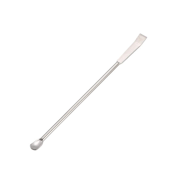 uxcell 2Pcs Micro Lab Sampling Reagent Spoon - 304 Stainless Steel 2 in 1 Double Head Mixing Spatula 125mm